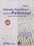 METODE PENELITIAN DALAM PSIKOLOGI = RESEARCH METHODS IN PSYCHOLOGY