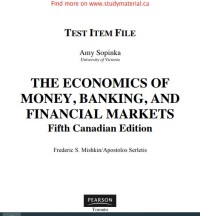 Image of THE ECONOMICS OF MONEY, BANKING, AND FINANCIAL MARKETS : Fifth Canadian Edition